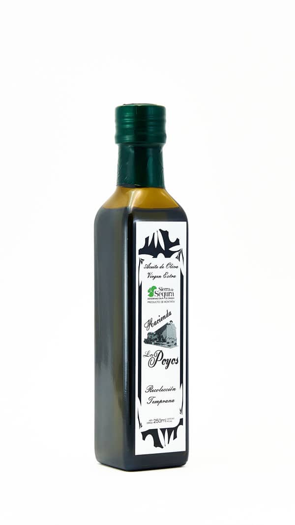 Botella de aceite de oliva virgene xtra recoleccion temprana frente