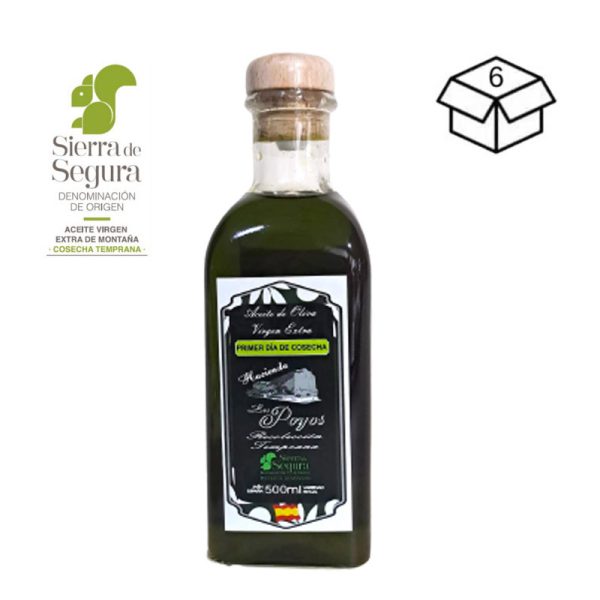Aceite de Oliva Virgen Extra Recolección Temprana Hacienda Los Poyos Temporada 2022 frasco 500ml
