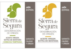 Etiquetas Denominación Origen Protegida Sierra de Segura Aceites de Oliva