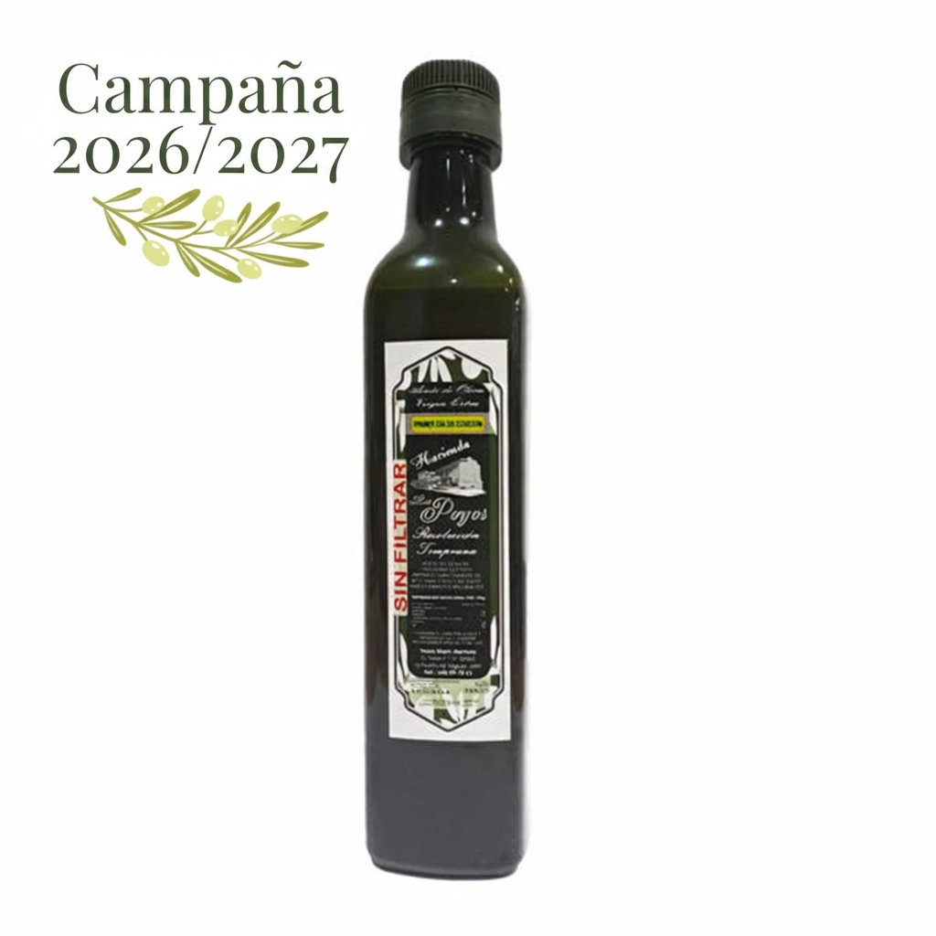 Aceite de oliva virgen extra sin filtrar Origen Jaén