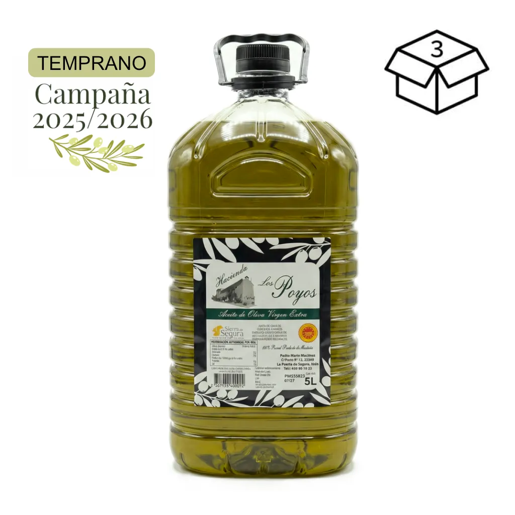 Aceite de Oliva Virgen Extra Temprano Hacienda Los Poyos La Puerta de Segura Jaén